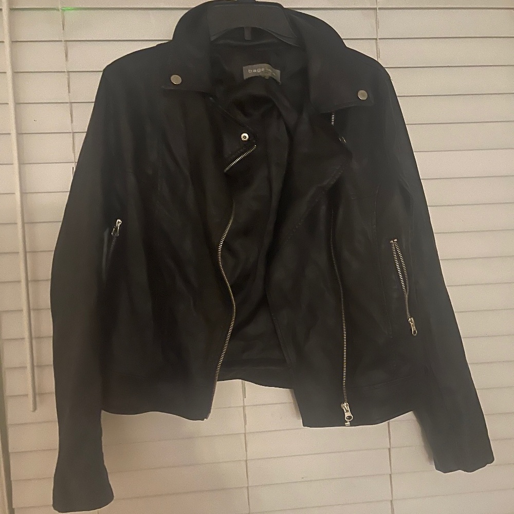 Size SM Faux Black Leather Jacket